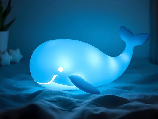 Veilleuse baleine bleue pour enfant