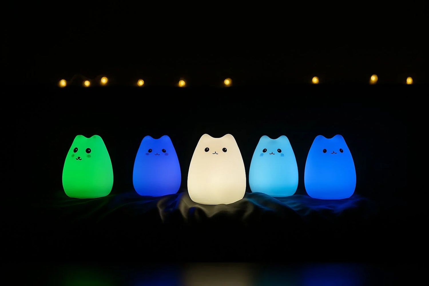 Veilleuses en forme de chat pour enfants