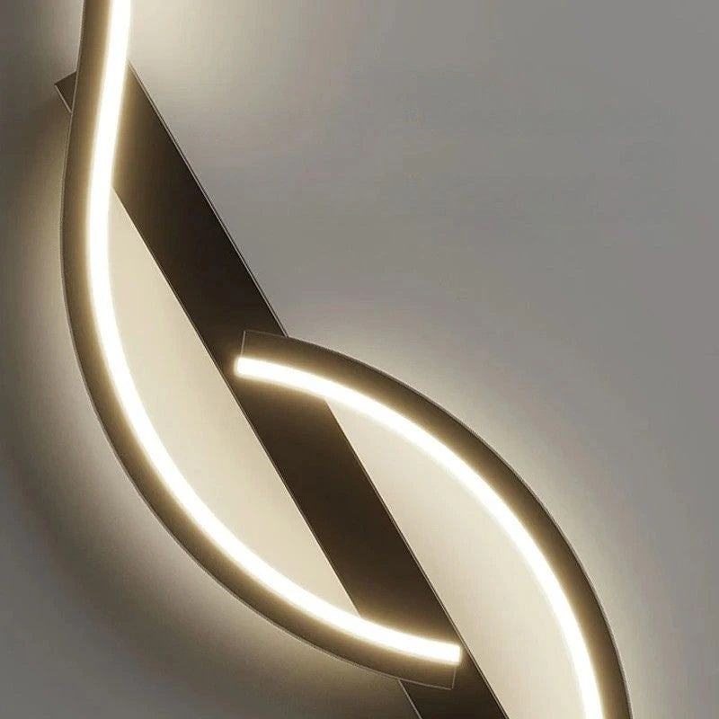 Applique murale LED dimmable noire pour salon et chambre