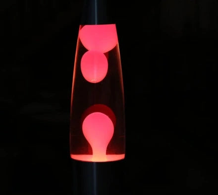 Lampe à lave originale rouge vue au zoom