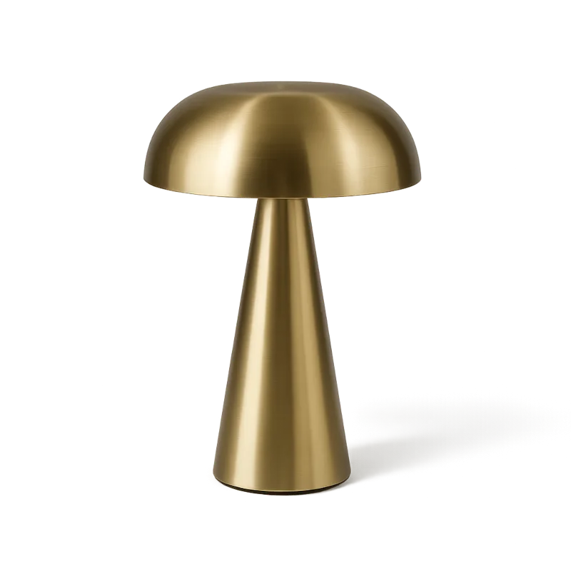 Lampe champignon dorée sans fil