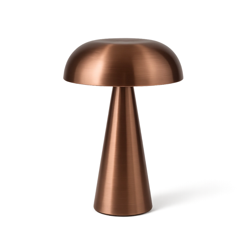 Lampe champignon sans fil de couleur bronze