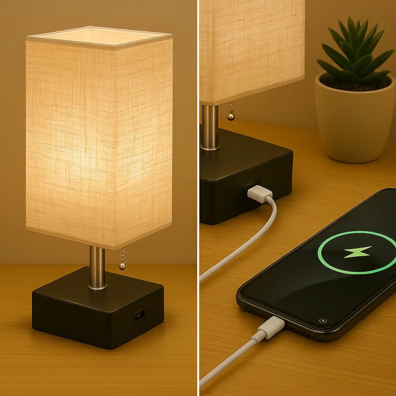 Lampe de chevet avec port USB