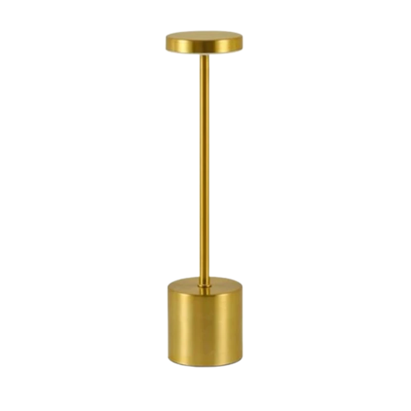 Lampe de chevet tactile dorée