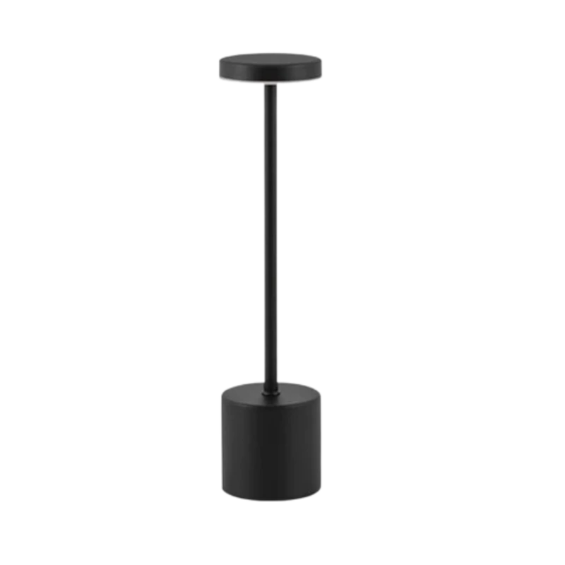 Lampe de chevet tactile noire