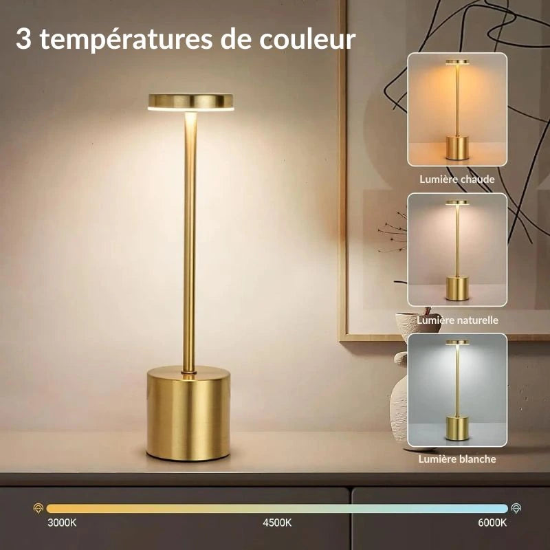 Lampe de chevet tactile avec variation de la température de couleur