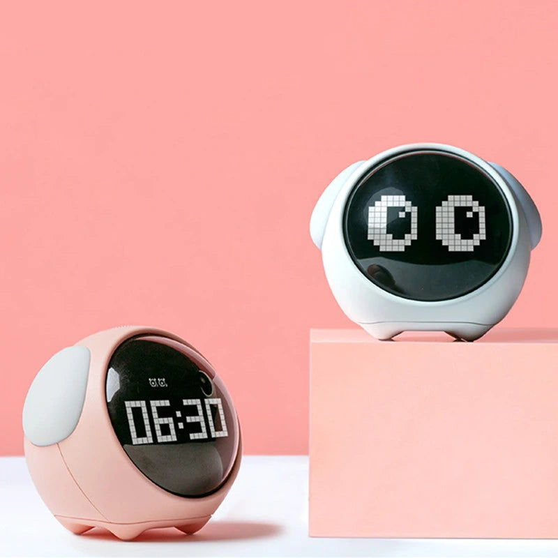 Réveil veilleuse avec emoji pour enfant
