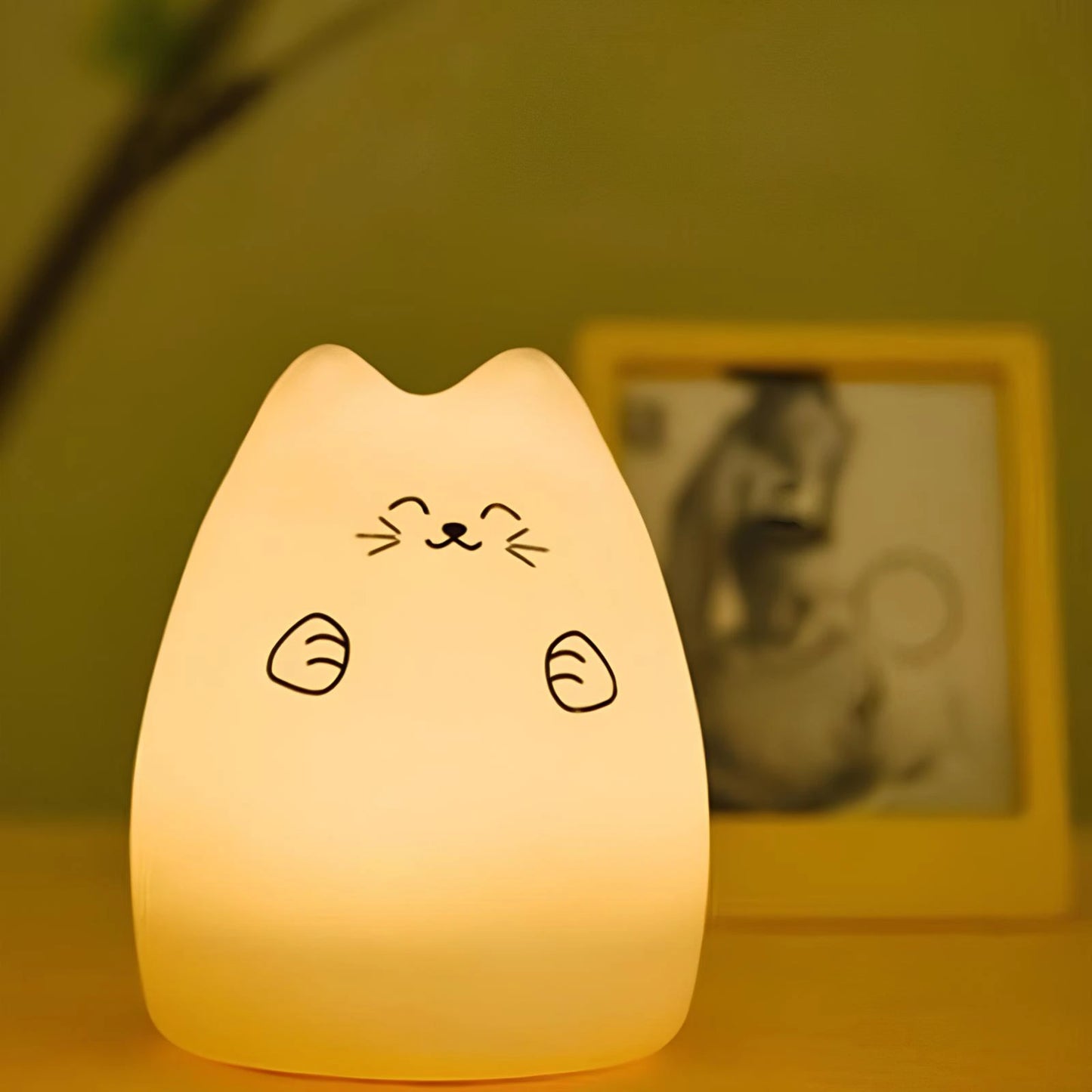 Veilleuse en forme de chat pour bébé et enfant