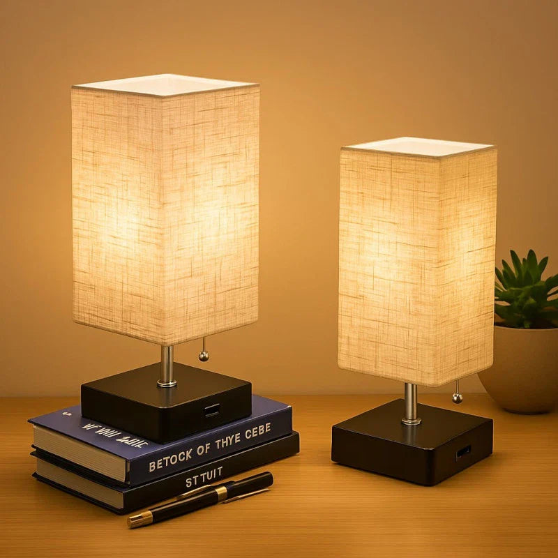 Duo de lampes de chevet avec port USB