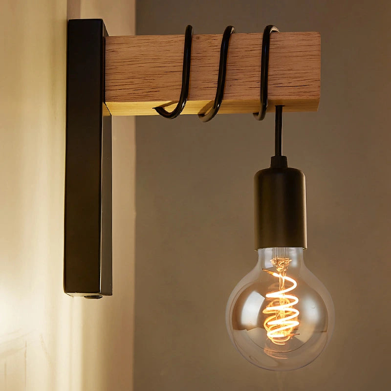 Applique murale LED pour chambre et salon sous forme d'ampoule suspendue