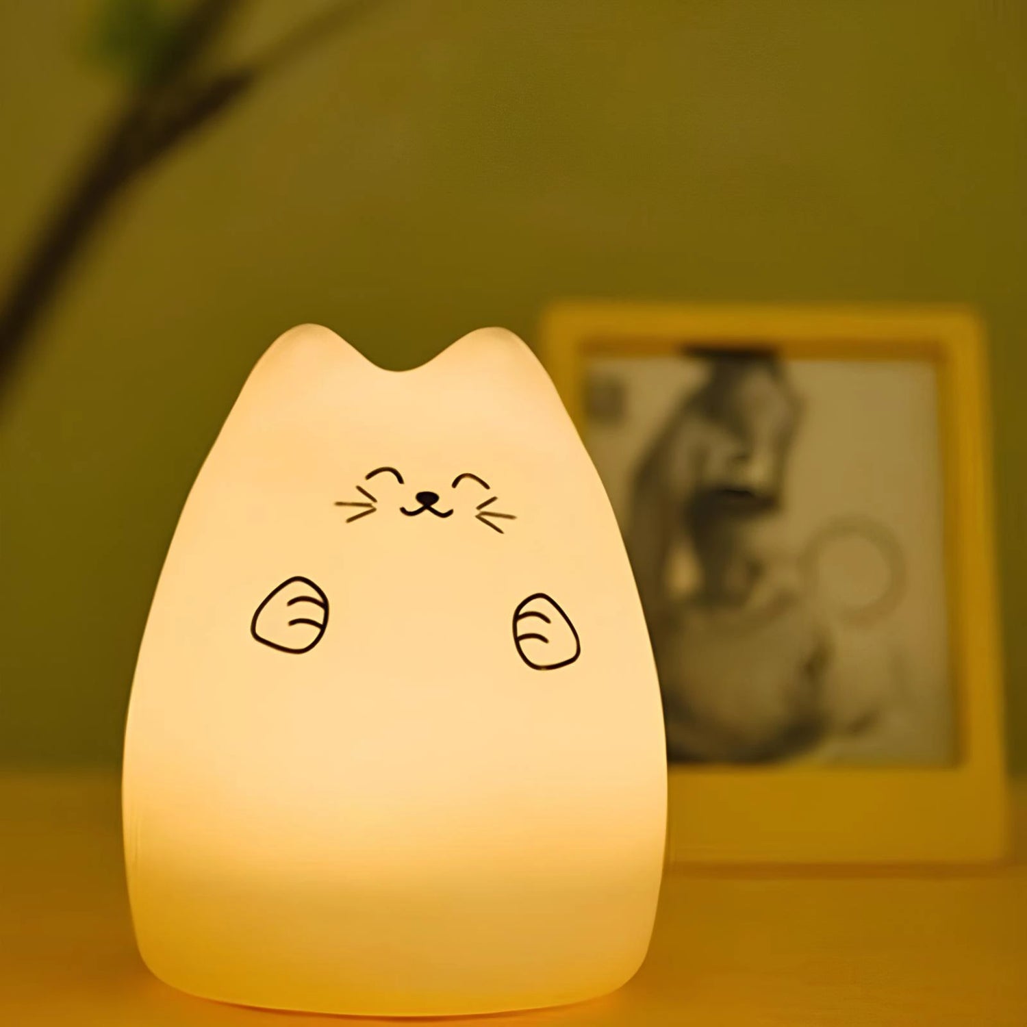 Veilleuse en forme de chat pour bébé et enfant