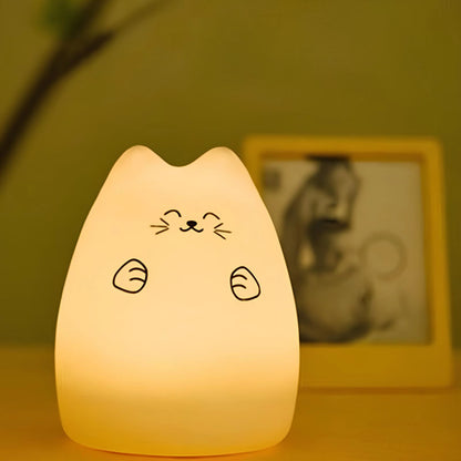 Veilleuse en forme de chat pour bébé et enfant