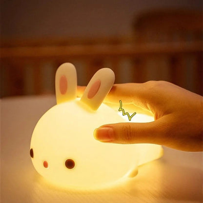Veilleuse lapin tactile pour bébé et enfant