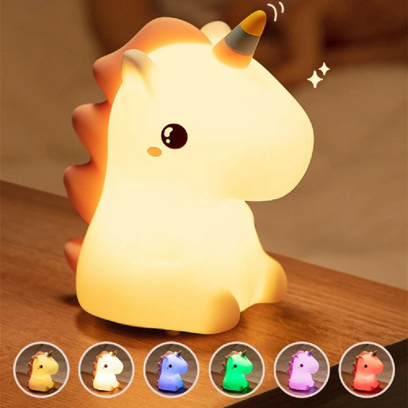 Veilleuse licorne multicolore pour fille